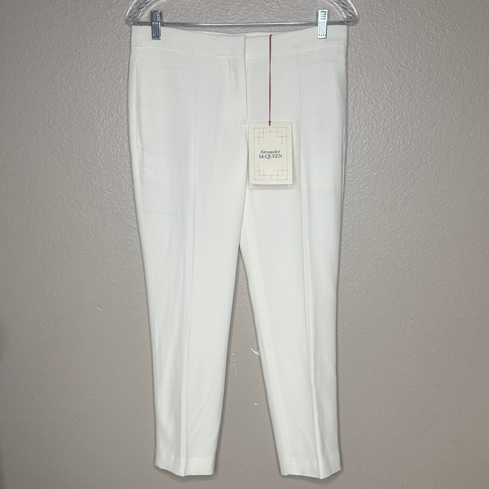 Alexander McQueen Crisp Ivory Trousers Women’s Size 40